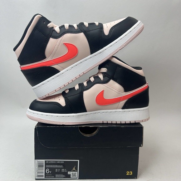 Nike Shoes Air Jordan 1 Retro Mid GS “Atmosphere/Pink Black” 2023 - Picture 3 of 5